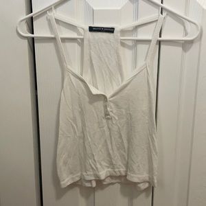 White Brandy Melville Razor Back Crop Top